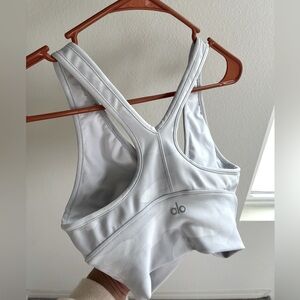 Alo yoga white camo Wild Thing racerback sports bra size XS